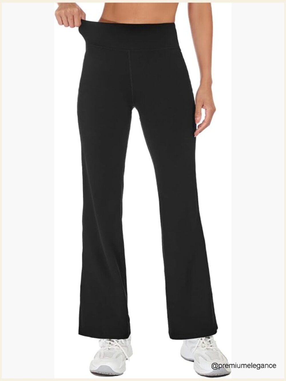 High Waist Mini Flared Leggings, Tummy Control Yoga Pants for Women, Workout